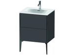 Duravit XViu Waschtisch-Unterschrank XV43000B249 61 x 59,1 x 48 cm, graphit matt, 2 Auszüge, schwarz matt