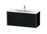 Duravit XViu Waschtisch-Unterschrank XV41360B116 121 x 55,7 x 48 cm, Eiche schwarz, 2 Schubkästen, champagner matt