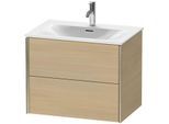 Duravit XViu Waschtisch-Unterschrank XV41330B171 71 x 55,7 x 48 cm, mediterrane eiche, 2 Schubkästen, champagner matt