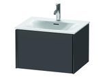 Duravit XViu Waschtisch-Unterschrank XV40320B249 61 x 39,7 x 48 cm, graphit matt, 1 Auszug, schwarz matt