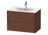 Duravit XViu Waschtisch-Unterschrank XV41340B213 81 x 55,7 x 48 cm, amerikanischer nussbaum, 2 Schubkästen, schwarz matt