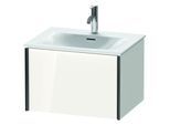 Duravit XViu Waschtisch-Unterschrank XV40320B285 61 x 39,7 x 48 cm, weiß hochglanz, 1 Auszug, schwarz matt