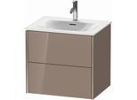 Duravit XViu Waschtisch-Unterschrank XV41320B186 61 x 55,7 x 48 cm, cappucino hochglanz, 2 Schubkästen, champagner matt