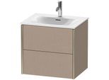 Duravit XViu Waschtisch-Unterschrank XV41320B175 61 x 55,7 x 48 cm, leinen, 2 Schubkästen, champagner matt