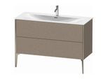 Duravit XViu Waschtisch-Unterschrank XV43040B111 121 x 59,1 x 48 cm, eiche kaschmir, 2 Auszüge, champagner matt