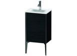 Duravit XViu Waschtisch-Unterschrank XV4068RB216 43x31x59,1cm, 1 Tür, schwarz matt, Tür rechts, Eiche schwarz