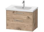 Duravit D-Code Waschtischunterschrank DC4672010550000 Eiche Marmor, Griff Chrom, wandhängend, 2 Auszüge, 784x555x460 mm