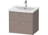 Duravit D-Code Waschtischunterschrank DC4671010430000 ,Griff Chrom, Basalt Matt, Wandhängend, Schubkästen 2, 634x555x460 mm
