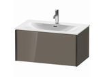 Duravit XViu Waschtisch-Unterschrank XV40340B289 81 x 39,7 x 48 cm, flannel grey hochglanz, 1 Auszug, schwarz matt