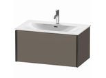 Duravit XViu Waschtisch-Unterschrank XV40340B290 81 x 39,7 x 48 cm, flannel grey seidenmatt, 1 Auszug, schwarz matt