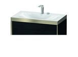 Duravit XViu Waschtisch-Unterschrank XV4610EB116P 80x48cm, 1 Auszug, 2 Hahnloch, champagner matt, Rahmen P, Eiche schwarz