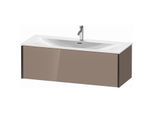 Duravit XViu Waschtisch-Unterschrank XV40360B286 121 x 39,7 x 48 cm, cappucino hochglanz, 1 Auszug, schwarz matt