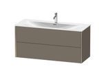 Duravit XViu Waschtisch-Unterschrank XV41360B190 121 x 55,7 x 48 cm, flannel grey seidenmatt, 2 Schubkästen, champagner matt