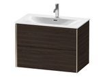 Duravit XViu Waschtisch-Unterschrank XV41340B169 81 x 55,7 x 48 cm, nussbaum gebürstet, 2 Schubkästen, champagner matt