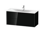 Duravit XViu Waschtisch-Unterschrank XV41360B240 121 x 55,7 x 48 cm, schwarz hochglanz, 2 Schubkästen, schwarz matt