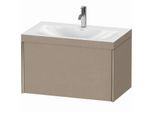 Duravit XViu Waschtisch-Unterschrank XV4610OB175C 80x48cm, 1 Auszug, 1 Hahnloch, champagner matt, Rahmen C, leinen