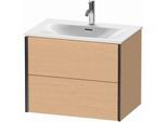 Duravit XViu Waschtisch-Unterschrank XV41330B212 71 x 55,7 x 48 cm, eiche gebürstet, 2 Schubkästen, schwarz matt