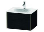 Duravit XViu Waschtisch-Unterschrank XV40320B116 61 x 39,7 x 48 cm, Eiche schwarz, 1 Auszug, champagner matt