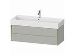 Duravit XViu Waschtisch-Unterschrank XV43380B107 118,4 x 39,7 x 45,4 cm, betongrau matt, 2 Schubkästen, champagner matt