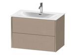 Duravit XViu Waschtisch-Unterschrank XV41340B175 81 x 55,7 x 48 cm, leinen, 2 Schubkästen, champagner matt
