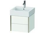 Duravit XViu Waschtisch-Unterschrank XV43330B118 48,4 x 39,7 x 45,4 cm, weiß matt, 2 Schubkästen, champagner matt