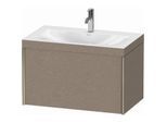 Duravit XViu Waschtisch-Unterschrank XV4610OB111C 80x48cm, 1 Auszug, 1 Hahnloch, champagner matt, Rahmen C, eiche kaschmir