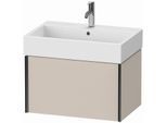 Duravit XViu Waschtisch-Unterschrank XV42350B291 68,4 x 39,7 x 45,4 cm, taupe matt, 1 Auszug, schwarz matt