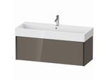 Duravit XViu Waschtisch-Unterschrank XV42380B289 118,4 x 39,7 x 45,4 cm, flannel grey hochglanz, 1 Auszug, schwarz matt