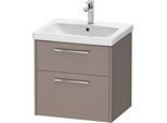 Duravit D-Code Waschtischunterschrank DC4670010430000 ,Griff Chrom, Basalt Matt, Wandhängend, Schubkästen 2, 584x555x460 mm