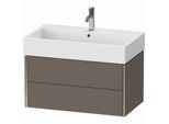 Duravit XViu Waschtisch-Unterschrank XV43360B190 78,4 x 39,7 x 45,4 cm, flannel grey seidenmatt, 2 Schubkästen, champagner matt