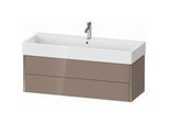 Duravit XViu Waschtisch-Unterschrank XV43380B186 118,4 x 39,7 x 45,4 cm, cappucino hochglanz, 2 Schubkästen, champagner matt