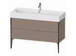 Duravit XViu Waschtisch-Unterschrank XV45380B211 118,4 x 49,3 x 45,4 cm, eiche kaschmir, 2 Auszüge, schwarz matt