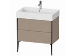 Duravit XViu Waschtisch-Unterschrank XV45360B275 78,4 x 49,3 x 45,4 cm, leinen, 2 Auszüge, schwarz matt