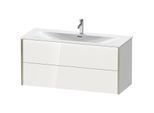 Duravit XViu Waschtisch-Unterschrank XV41360B235 121 x 55,7 x 48 cm, Eiche terra, 2 Schubkästen, schwarz matt