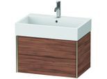 Duravit XViu Waschtisch-Unterschrank XV43350B179 68,4 x 39,7 x 45,4 cm, nussbaum natur, 2 Schubkästen, champagner matt