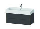 Duravit XViu Waschtisch-Unterschrank XV43370B149 98,4 x 39,7 x 45,4 cm, graphit matt, 2 Schubkästen, champagner matt
