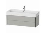 Duravit XViu Waschtisch-Unterschrank XV43380B207 118,4 x 39,7 x 45,4 cm, betongrau matt, 2 Schubkästen, schwarz matt