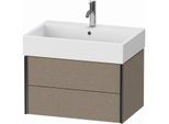 Duravit XViu Waschtisch-Unterschrank XV43350B211 68,4 x 39,7 x 45,4 cm, eiche kaschmir, 2 Schubkästen, schwarz matt