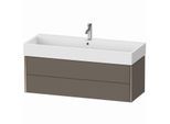 Duravit XViu Waschtisch-Unterschrank XV43380B190 118,4 x 39,7 x 45,4 cm, flannel grey seidenmatt, 2 Schubkästen, champagner matt