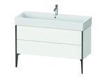 Duravit XViu Waschtisch-Unterschrank XV45380B218 118,4 x 49,3 x 45,4 cm, weiß matt, 2 Auszüge, schwarz matt