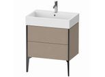 Duravit XViu Waschtisch-Unterschrank XV45350B275 68,4 x 49,3 x 45,4 cm, leinen, 2 Auszüge, schwarz matt