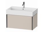 Duravit XViu Waschtisch-Unterschrank XV42360B291 78,4 x 39,7 x 45,4 cm, taupe matt, 1 Auszug, schwarz matt