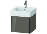 Duravit XViu Waschtisch-Unterschrank XV42330B289 48,4 x 39,7 x 45,4 cm, flannel grey hochglanz, 1 Auszug, schwarz matt