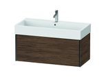 Duravit XViu Waschtisch-Unterschrank XV42370B221 98,4 x 39,7 x 45,4 cm, nussbaum dunkel, 1 Auszug, schwarz matt