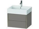 Duravit XViu Waschtisch-Unterschrank XV43340B143 58,4 x 39,7 x 45,4 cm, basalt matt, 2 Schubkästen, champagner matt