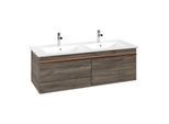 Villeroy und Boch Venticello Waschtisch-Unterschrank A93905RK 125,3x42x50,2cm, Griff Copper, Stone Oak