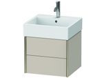 Duravit XViu Waschtisch-Unterschrank XV43330B191 48,4 x 39,7 x 45,4 cm, taupe matt, 2 Schubkästen, champagner matt