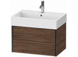 Duravit XViu Waschtisch-Unterschrank XV43350B221 68,4 x 45,4 x 39,7 cm, nussbaum dunkel, 2 Schubkästen, schwarz matt