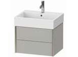 Duravit XViu Waschtisch-Unterschrank XV43340B107 58,4 x 39,7 x 45,4 cm, betongrau matt, 2 Schubkästen, champagner matt