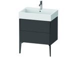 Duravit XViu Waschtisch-Unterschrank XV45350B249 68,4 x 49,3 x 45,4 cm, graphit matt, 2 Auszüge, schwarz matt